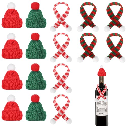 Athem 20 Stück Mini Weihnachtsmütze - Weihnachtsmützen für Flaschen Flaschenmütze Weihnachten, Kleine Mützen Zum Basteln Pullover Strickmütze Nikolausmütze Weinflasche Abdeckung Puppenhaus Athem 20 Stück Mini Weihnachtsmütze - Weihnachtsmützen für Flaschen Flaschenmütze Weihnachten, Kleine Mützen Zum Basteln Pullover Strickmütze Nikolausmütze Weinflasche Abdeckung Puppenhaus von Athem