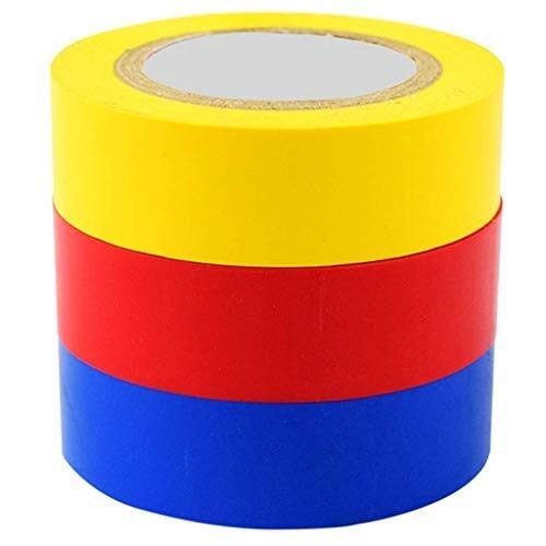 Leitendes Klebeband für Heimwerker, PVC-Isolierband, bunt, 3 Rollen, Isolierband in verschiedenen Farben, Glasfer-Klebeband, Hochtemperaturschutz Leitendes Klebeband für Heimwerker, PVC-Isolierband, bunt, 3 Rollen, Isolierband in verschiedenen Farben, Glasfer-Klebeband, Hochtemperaturschutz von AthuAh
