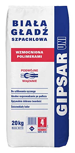 ATLAS GIPSAR UNI Gipsfeinputz Spachtelmasse polymerverstärkt Weiß 20kg von Atlas
