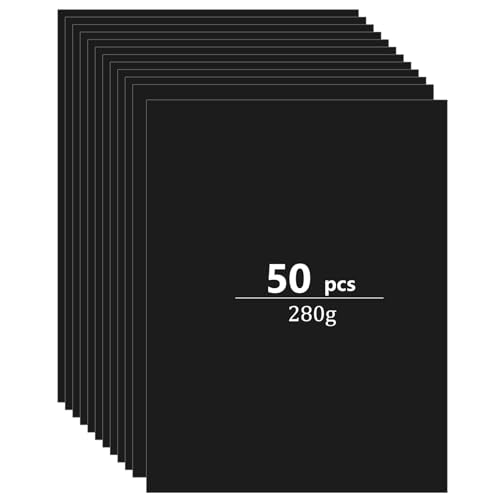 Atliberswo 50 Blatt Bastelkarton A4 280g/m², Tonpapier Schwarz DIN A4, Kartonpapier a4 Schwarz für Geschenkpapier, Gemälde, Drucke, Präsentationen, Kunsthandwerk, Fotokarten Atliberswo 50 Blatt Bastelkarton A4 280g/m², Tonpapier Schwarz DIN A4, Kartonpapier a4 Schwarz für Geschenkpapier, Gemälde, Drucke, Präsentationen, Kunsthandwerk, Fotokarten von Atliberswo