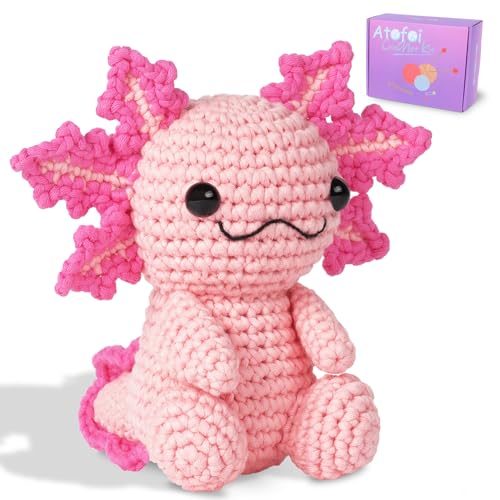 Atofoi Häkelset für Anfänger – Anfänger-Häkelset für Erwachsene und Kinder mit Schritt-für-Schritt-Video-Tutorials – Anfängerfreundliches Garn – einfaches DIY-Amigurumi-Tier-Strickzubehör – Rosa Atofoi Häkelset für Anfänger – Anfänger-Häkelset für Erwachsene und Kinder mit Schritt-für-Schritt-Video-Tutorials – Anfängerfreundliches Garn – einfaches DIY-Amigurumi-Tier-Strickzubehör – Rosa von Atofoi