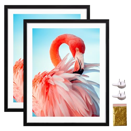 Atogafigo Holz-Bilderrahmen, 30 x 40 cm, ohne Passepartout, 25 x 35 cm, mit Passepartout, Diamant-Kunstrahmen, Wandrahmen, Schwarz, 30 x 40 cm, 2 Stück Atogafigo Holz-Bilderrahmen, 30 x 40 cm, ohne Passepartout, 25 x 35 cm, mit Passepartout, Diamant-Kunstrahmen, Wandrahmen, Schwarz, 30 x 40 cm, 2 Stück von Atogafigo