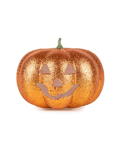 Atosa 62738 Kürbis mit Glitzereffekt für Halloween, 17 cm von ATOSA