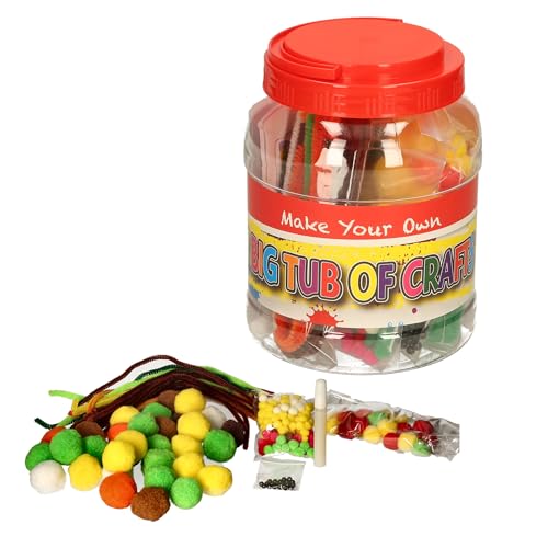 Atoz My Big Tub Bastelset mit Pompons, Pfeifenreinigern und Bastelbedarf, kreatives Aktivitäts-Set für Kinder Atoz My Big Tub Bastelset mit Pompons, Pfeifenreinigern und Bastelbedarf, kreatives Aktivitäts-Set für Kinder von Atoz