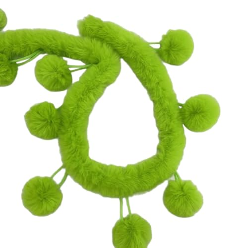 100,6 cm Weihnachts-Kunstfell-Band, Weihnachtsbaumschmuck, grünes Kunstfellband, zotteliger synthetischer Plüsch, Guirnalda Peluda Verde, für Weihnachtsbaumdekoration oder Kranzschleifen, zum Basteln von Atthatmmt
