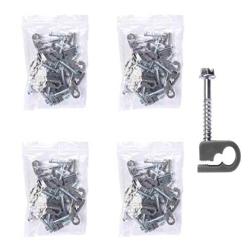 Atthatmmt Kabelführungs-Set mit Schrauben, Klemmen, 20 Stück, Kabel-Management-Klemmen, elektrische Clips, D9A8, selbstklebend, Fixin-Kabelstoß von Atthatmmt