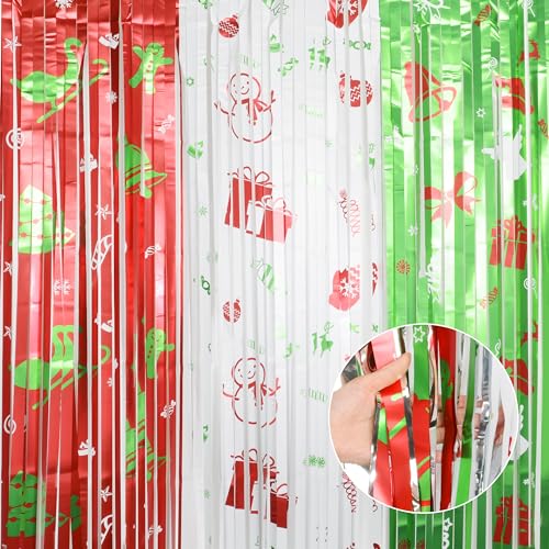 Attimal Partydeko Rot-Weiß-Grün Glitzer Vorhang - Lametta Vorhang für Geburtstagsdeko, Disco Deko und Abschlussfeiern Attimal Partydeko Rot-Weiß-Grün Glitzer Vorhang - Lametta Vorhang für Geburtstagsdeko, Disco Deko und Abschlussfeiern von Attimal