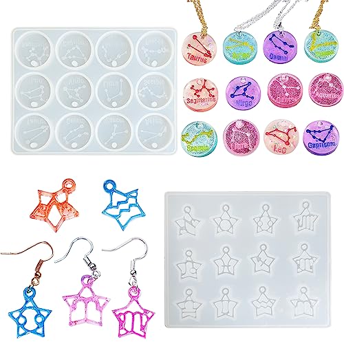 Attuslla Silikonform Epoxidharz Formen Sternbild Gießform Silikonformen Epoxidharz Tierkreiszeichen Silikonform Schmuck für Die Schmuckherstellung, Schlüsselanhänger, Anhänger Attuslla Silikonform Epoxidharz Formen Sternbild Gießform Silikonformen Epoxidharz Tierkreiszeichen Silikonform Schmuck für Die Schmuckherstellung, Schlüsselanhänger, Anhänger von Attuslla