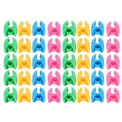 40 Stück Spulen clips, 4 Farben Silikon Bunte Spulen befestigungsclip Näh und Stickspulen Fadenhalter zum Nähen von Quiltgarn zubehör von Atyhao