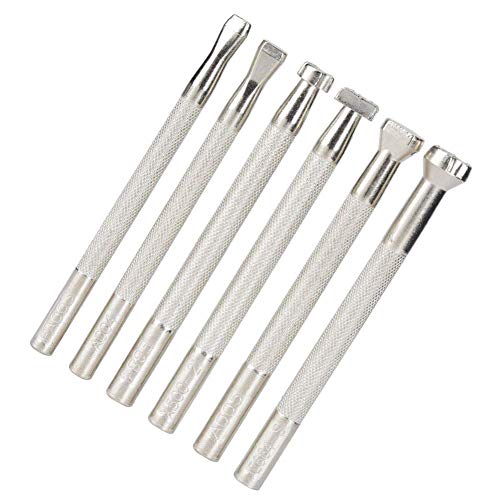 Leder stempel werkzeuge, 6-teiliges Stempel set mit spezieller Form Stanzset Leder druckwerkzeug für Lederhandwerk(6St) von Atyhao