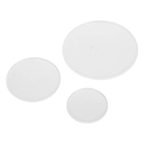 Atyhao Stempelblöcke, 3-teiliges transparentes Acryl klares Stempelblock Werkzeug Acryl Stempelkissen Klare Stempelblöcke für die Scrapbooking Albumkartenherstellung(Rundes Set) von Atyhao