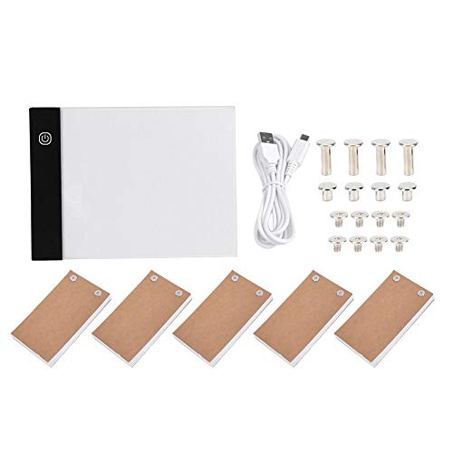 Flip Book Kit, A6 LED-Lichtbox mit 5 Sketchbooks Bindeschrauben USB-Kabel für Animationsskizzen und Cartoon Erstellung[USB]Leuchtkästen von Atyhao