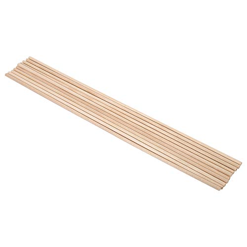 Holzstäbchen, 10 Stück 30 cm Holz dübelstangen Unfertige Naturholz Handwerksdübelstangen Hartholz Handwerk dübelstangen für Heimwerker[6MM*30CM]Unbehandeltes Holz von Atyhao
