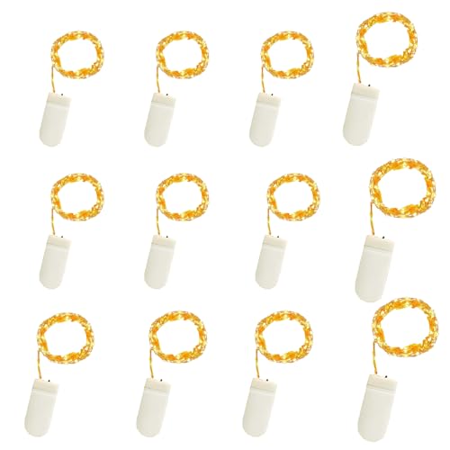 LED Lichterkette mit Batterie 12 Stück 1M 10 LED, Wasserdichte Led Lichterkette für Mini Fläschen zur Party, Hochzeits Deko,Weihnachten, Halloweent LED Lichterkette mit Batterie 12 Stück 1M 10 LED, Wasserdichte Led Lichterkette für Mini Fläschen zur Party, Hochzeits Deko,Weihnachten, Halloweent von AuFiiy