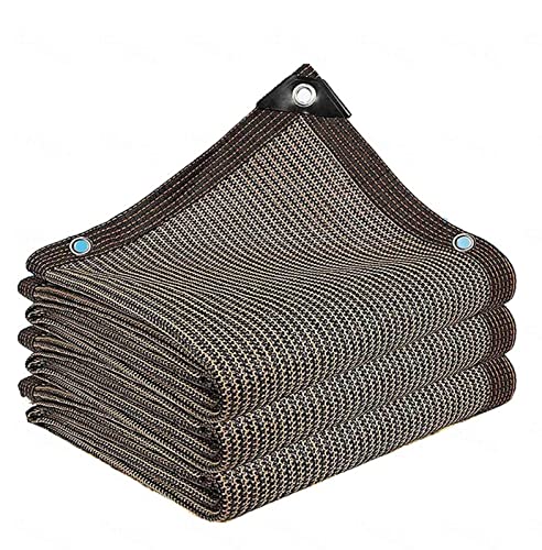 AuMarndi Garten-Schattenstoff, klein, Gewächshaus, multifunktional, rechteckig, Netzstoff, atmungsaktiv, für Balkone/Gewächshäuser, anpassbare Größen, Braun, 2 x 3 m von AuMarndi