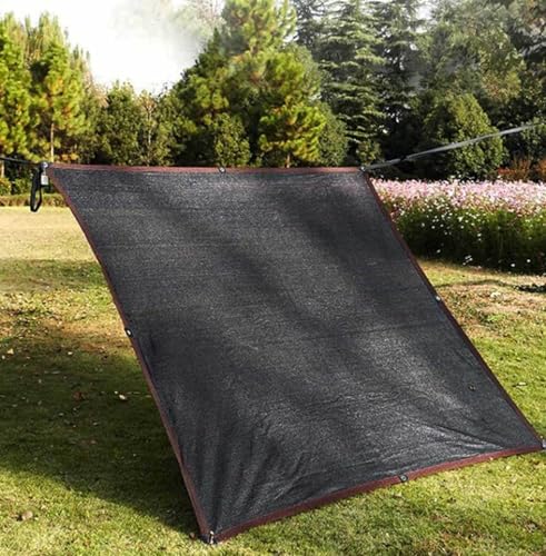 AuMarndi Garten-Sonnenschutzplanen für den Außenbereich, 2 m x 2 m, multifunktional, rechteckig, Netzstoff, atmungsaktiv, für Garten, Gewächshaus, Terrassen, Sichtschutznetz, Schwarz, 4 x 5 m von AuMarndi