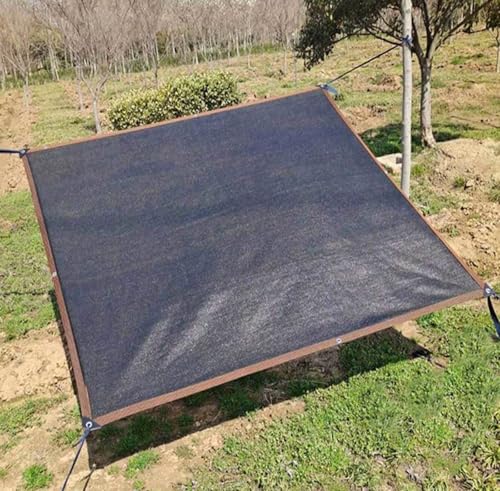 AuMarndi Gewächshaus-Schattensegel, 5 m x 4 m, rechteckig, atmungsaktiv, reißfest, Netzstoff, verstärkter Rand, reißfest, für Garten, Pergola, Pflanze, Balkon, Hof, schwarz, 4 x 7 m von AuMarndi