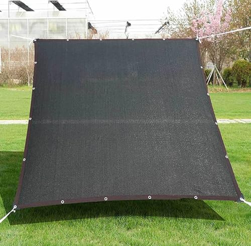 AuMarndi Gewächshaus-Schattierungsnetz, 5 m x 5 m, Schattensegel für Terrasse, Netzstoff, atmungsaktiv, Sonnenschutz, wärmeisolierender Schatten für Garten, Pergola, Pflanze, Balkon, Hof, schwarz, 5 x von AuMarndi