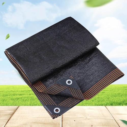 AuMarndi Schattennetz, schwarz, 90 % Sonnenschutz, Netzstoff, verstärktes Netz für Garten, Pergola, Pflanzen, Balkon, Hof, Schwarz, 4 x 5 m von AuMarndi