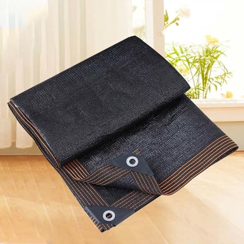 AuMarndi Schattennetz für den Garten, Sonnenschutz, Sonnensegel, atmungsaktiv, reißfest, Netzstoff, verstärkter Rand, reißfest, für Balkone/Gewächshäuser, anpassbare Größen, schwarz, 4 x 5 m von AuMarndi