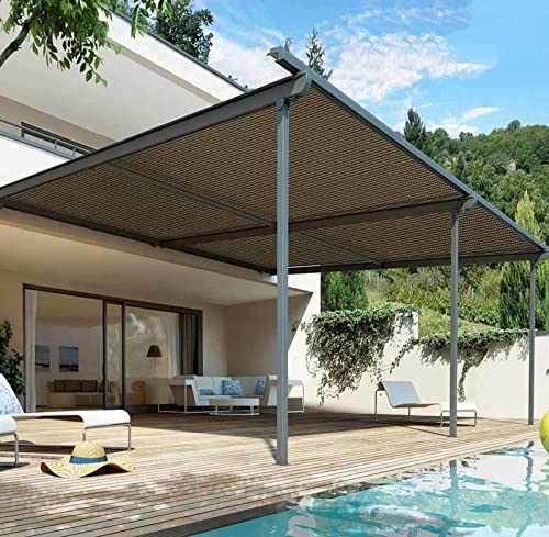 AuMarndi Schattentuch für Gewächshaus, Outdoor, Sonnensegel, Netzstoff, atmungsaktiv, Sonnenschutz, wärmeisolierend, für Schatten, Netzplane, Pergola, Sichtschutz, Braun, 5 x 8 m AuMarndi Schattentuch für Gewächshaus, Outdoor, Sonnensegel, Netzstoff, atmungsaktiv, Sonnenschutz, wärmeisolierend, für Schatten, Netzplane, Pergola, Sichtschutz, Braun, 5 x 8 m von AuMarndi