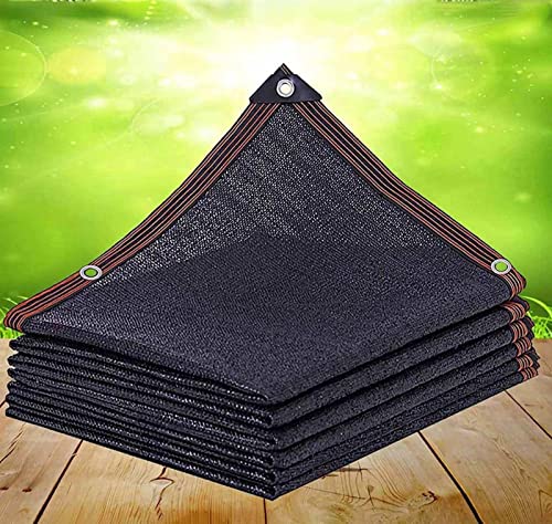AuMarndi Sonnenschutz für Garten, 4 m x 4 m, Netzstoff, atmungsaktiv, Sonnenschutz, wärmeisolierender Schatten für Garten, Pergola, Pflanze, Balkon, Hof, schwarz, 4 x 5 m von AuMarndi