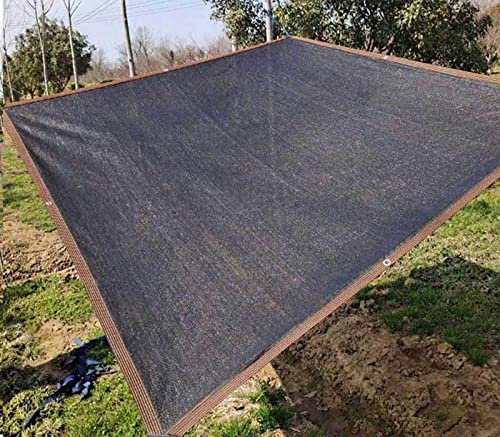 AuMarndi Sonnensegel, 6 m, rechtwinklig, für Terrasse, Sichtschutz, Netzstoff, atmungsaktiv, Schatten, Sonnenschutz, wärmeisolierend, Schatten für Gewächshäuser, Innenhöfe und Blumenpflanzen, schwarz von AuMarndi
