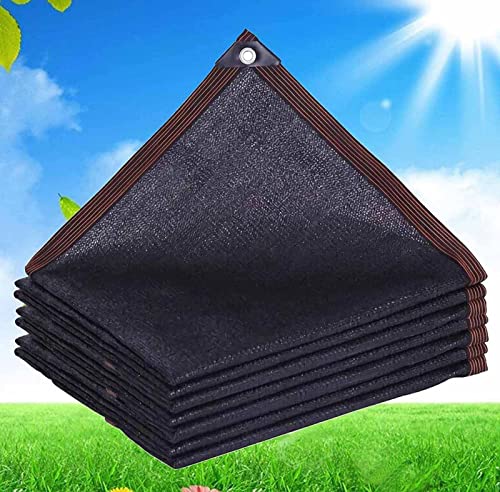 AuMarndi Sonnensegel, Sonnenschutz, Pergola, Schattenabdeckung, multifunktional, rechteckig, Netzstoff, atmungsaktiv, für Gewächshäuser, Innenhöfe und Blumenpflanzen, schwarz, 5 x 6 m von AuMarndi