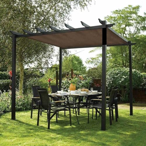 AuMarndi Sonnensegel aus Netzstoff, atmungsaktiv, für den Außenbereich, für Gewächshäuser, Terrassen und Pflanzen, Braun, 3 x 5 m von AuMarndi