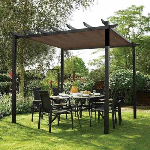 AuMarndi Sonnensegel für Garten, 90 % atmungsaktiv, reißfest, Netzstoff, verstärkter Rand, reißfest, Schattennetz für Pflanzen, Gewächshäuser, Terrassen, Braun, 4 x 5 m von AuMarndi