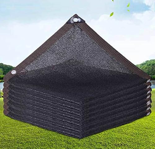 AuMarndi Sonnensegel für Garten, Schattennetz für Terrasse, Sonnensegel, Netzstoff, atmungsaktiv, Sonnenschutz, wärmeisolierender Schatten für Garten, Gewächshaus, Terrassen, Sichtschutznetz, schwarz von AuMarndi