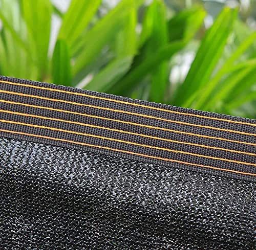 AuMarndi Sonnensegel für Garten, Schattennetz für Terrasse, atmungsaktiv, reißfest, Netzstoff, verstärkter Rand, reißfest, für den Außenbereich, Schatten/Pflanze/Blume/Terrasse, Schwarz, 2 x 4 m von AuMarndi