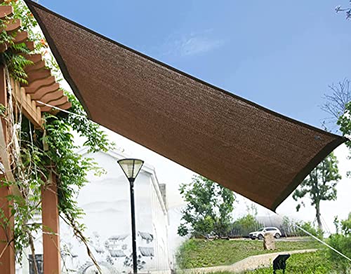 AuMarndi Sonnensegel für Garten, Schwarz, Schattenstoff, Netzstoff, atmungsaktiv, Sonnenschutzmittel, wärmeisolierend, Schatten für Garten, Gewächshaus, Terrassen, Sichtschutznetz, Braun, 4 x 4 m von AuMarndi