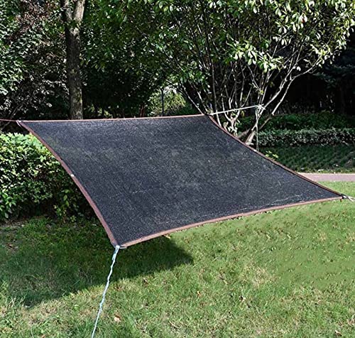 AuMarndi Sonnensegel für Garten, kleine Sonnenblenden für Pflanzen, Netzstoff, atmungsaktiv, Sonnenschutz, wärmeisolierender Schatten für Schatten, Netzplane, Pergola, Sichtschutznetz, schwarz, 4 x 5 von AuMarndi