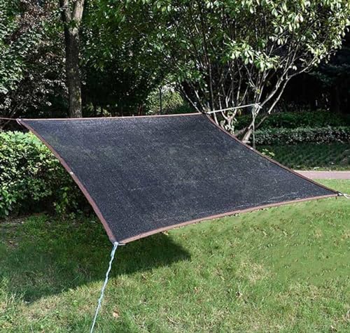 Pergola Schattenplane, rechteckig, multifunktional, rechteckig, atmungsaktiver Netzstoff für Netzplane, Pergola, Sichtschutznetz, Schwarz, 5 x 6 m von AuMarndi
