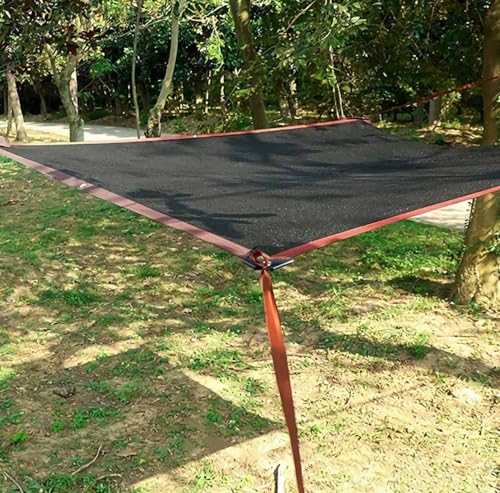Schattenstoff für Pflanzen, Outdoor, Garten, Sonnenschutz, atmungsaktiv, reißfest, Netzstoff, verstärkter Rand, reißfest, für Balkone/Gewächshäuser, anpassbare Größen, Schwarz, 4 x 6 m von AuMarndi