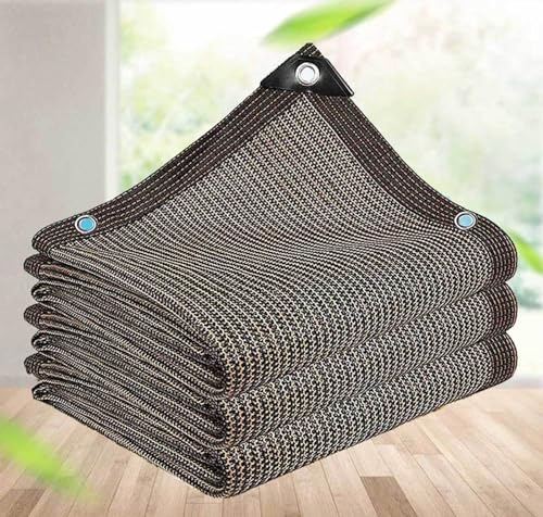 Sonnensegel, 3 m x 3 m, 3 m x 4 m, 2 m x 2 m, Netzstoff, multifunktionales Sonnensegel, langlebig, für den Außenbereich, für Gewächshäuser, Innenhöfe und Blumenpflanzen, Braun, 6 x 7 m Sonnensegel, 3 m x 3 m, 3 m x 4 m, 2 m x 2 m, Netzstoff, multifunktionales Sonnensegel, langlebig, für den Außenbereich, für Gewächshäuser, Innenhöfe und Blumenpflanzen, Braun, 6 x 7 m von AuMarndi