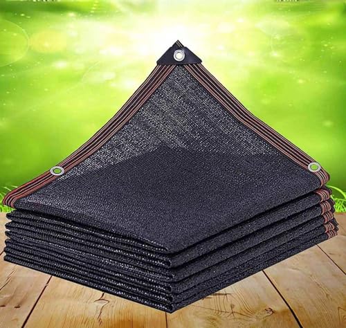 Sonnensegel, Sonnenschutz, Pergola, Schattenabdeckung, Netzstoff, atmungsaktiv, Sonnenschutz, wärmeisolierender Schatten für Garten, Gewächshaus, Terrassen, Sichtschutznetz, schwarz, 4 x 8 m von AuMarndi