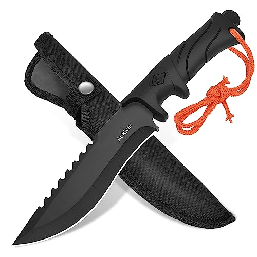 AuRiver Outdoor Messer Feststehende Klinge Inkl. Scheide - Outdoor Messer aus 7Cr13 Stahl, edles Survival Messer - Ideales Jagdmesser von AuRiver