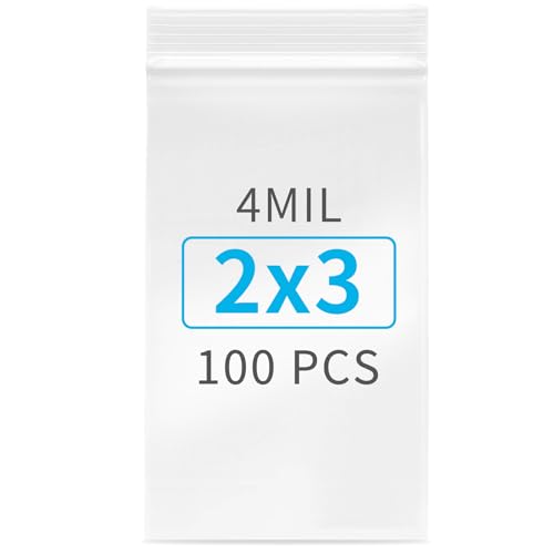 Aubeco 100 Stück 5,1 x 7,6 cm 4 mm transparente Kunststoffbeutel mit Reißverschluss, Großpackung mit wiederverschließbarem Reißverschluss oben für Pillen, Medikamente, Schmuck, Münzen, Aufbewahrung Aubeco 100 Stück 5,1 x 7,6 cm 4 mm transparente Kunststoffbeutel mit Reißverschluss, Großpackung mit wiederverschließbarem Reißverschluss oben für Pillen, Medikamente, Schmuck, Münzen, Aufbewahrung von Aubeco