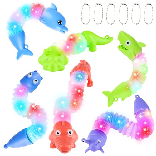 6 Stück Tier LED Pop Tubes, Leuchtende Pop-Röhren, Drehbares 360° Mini Pop-Röhren Sensorik Spielzeug, Leuchtspielzeug Sensorisches Zappel Spielzeug für 1-10 Jahre mitgebsel Kindergeburtstag 6 Stück Tier LED Pop Tubes, Leuchtende Pop-Röhren, Drehbares 360° Mini Pop-Röhren Sensorik Spielzeug, Leuchtspielzeug Sensorisches Zappel Spielzeug für 1-10 Jahre mitgebsel Kindergeburtstag von Aubess