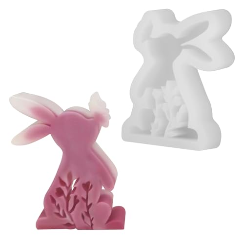 Aubess Ostern Kaninchen Silikonformen Gießformen, Niedliche 3D Hasenform für Ostern, DIY Ostern Hase Backform, Kaninchen Gießform Ostern for Gips, Sojawachs Kerzen, Handwerk Aubess Ostern Kaninchen Silikonformen Gießformen, Niedliche 3D Hasenform für Ostern, DIY Ostern Hase Backform, Kaninchen Gießform Ostern for Gips, Sojawachs Kerzen, Handwerk von Aubess