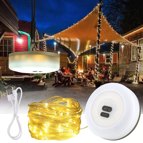 Camping Lichterkette Aufrollbar, Wasserdichte Tragbare Verstaubare Lichterkette Für Den AußEnbereich, Campinglampe Aufladbar mit 10m LED, Lichterkette Camping, Campinglampe Für Camping, Garten Camping Lichterkette Aufrollbar, Wasserdichte Tragbare Verstaubare Lichterkette Für Den AußEnbereich, Campinglampe Aufladbar mit 10m LED, Lichterkette Camping, Campinglampe Für Camping, Garten von Aubess