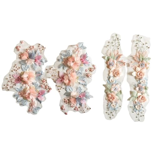 Aublinto 3D Stickerei Perlen Spitze Applikation Gestickte Spitze Ausschnitt Blumen Strass Tüll Spitzenapplikation Blumenstickerei Patch für DIY Ausschnitt Hochzeit Brautkleid Aublinto 3D Stickerei Perlen Spitze Applikation Gestickte Spitze Ausschnitt Blumen Strass Tüll Spitzenapplikation Blumenstickerei Patch für DIY Ausschnitt Hochzeit Brautkleid von Aublinto