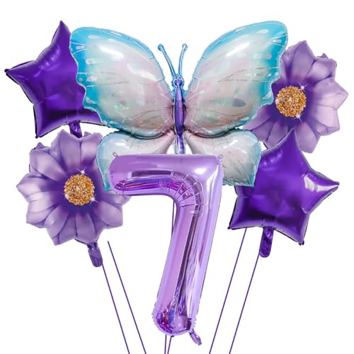 Aublinto Party-Deko Luftballons Geburtstag Happy Birthday Ballon Schmetterling Deko Geburtstag Schmetterling Geburtstagsdeko Mädchen Pastell Luftballons Deko Kindergeburtstag Typ 7 von Aublinto
