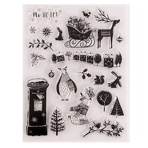Weihnachten Klarer Stempel, Durchsichtig, Winterhaus, Wald, Schneeflocke, Elch, Schneemann, Schlitten, Urlaub, Transparente Silikonsiegel, Stempel, Weihnachten, Journaling, Kartenherstellung, DIY Weihnachten Klarer Stempel, Durchsichtig, Winterhaus, Wald, Schneeflocke, Elch, Schneemann, Schlitten, Urlaub, Transparente Silikonsiegel, Stempel, Weihnachten, Journaling, Kartenherstellung, DIY von Aublinto