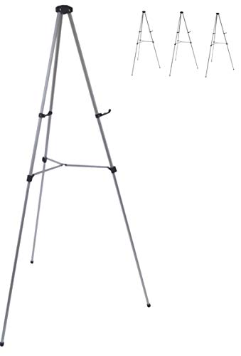 Leichte Teleskop-Staffelei, Aluminium, 178 cm, silberfarben, 4 Stück von Audio-Visual Direct