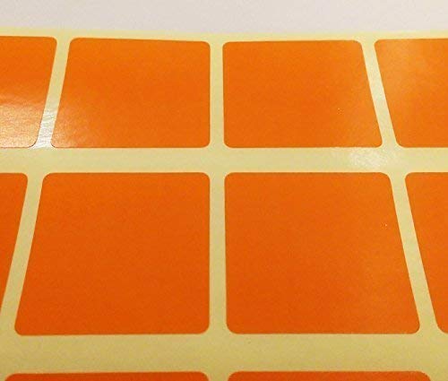 Audioprint Ltd. 10mm Quadrate Farbcode Id Punkte Leer Preis Aufkleber Klebeetiketten - Orange, 10mm von Audioprint Ltd.