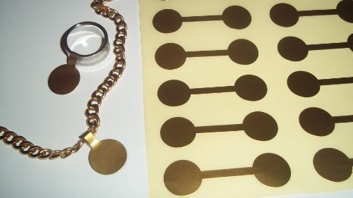 Schmuck, rund, goldfarben, 1000 Etiketten/Handausz/Apportierspielzeug für Hunde, Kurzhantel-Design, quiekend, Etiketten Schmuck, rund, goldfarben, 1000 Etiketten/Handausz/Apportierspielzeug für Hunde, Kurzhantel-Design, quiekend, Etiketten von Audioprint Ltd.