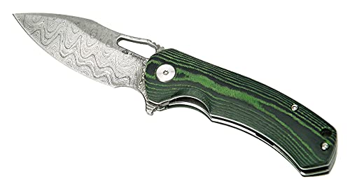 Auerbach Damastmesser Green Micarta Florian Taschenmesser Klappmesser Messer Auerbach Damastmesser Green Micarta Florian Taschenmesser Klappmesser Messer von Auerbach